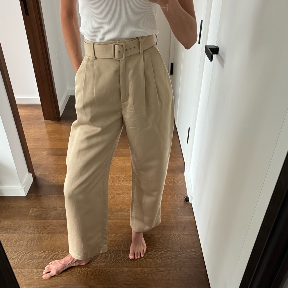 Beige High-Waisted Trouser - Picture 3 of 6
